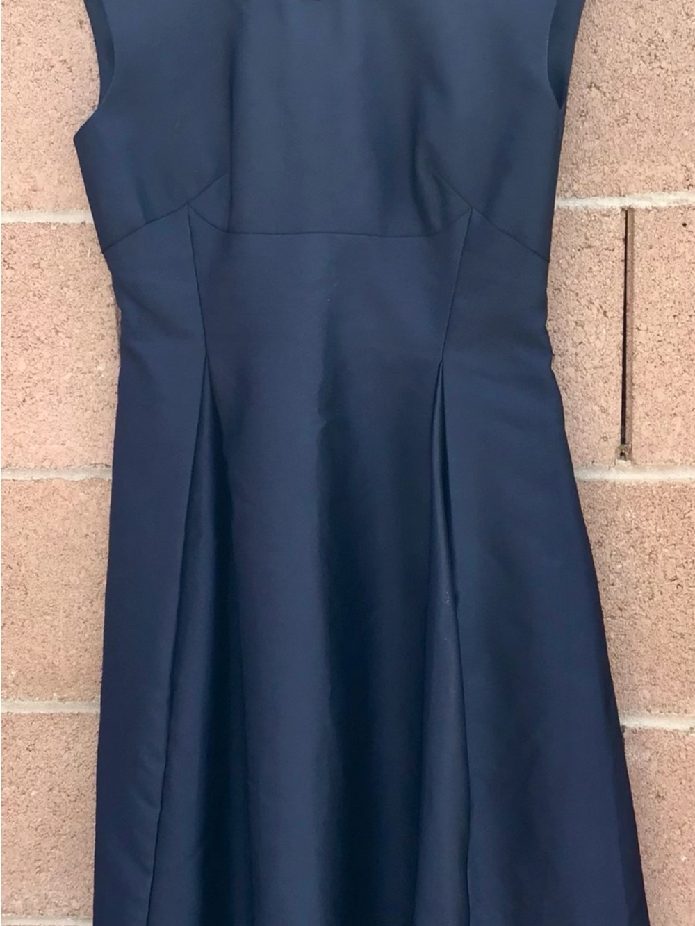 Classic Navy Sleeveless Fit-and-Flare Dress